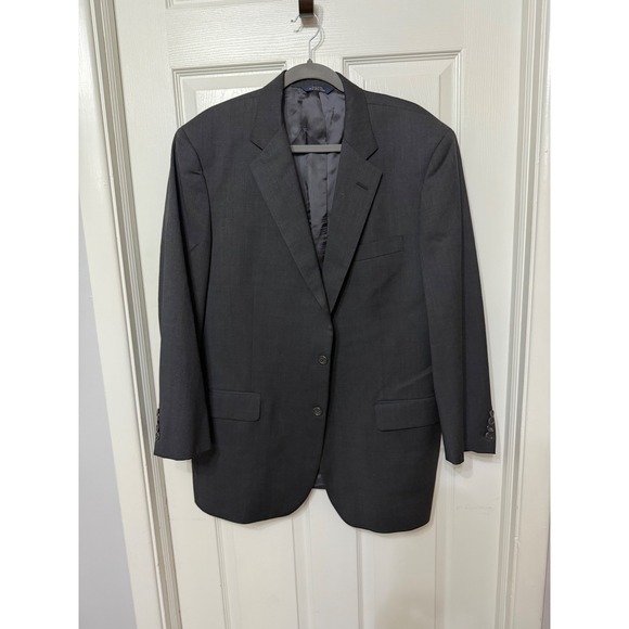 Brooks Brothers 1818 Madison Blazer Mens 44L Charcoal Gray 100% Wool Sport Coat